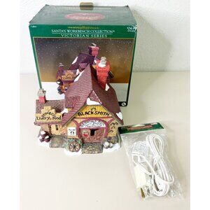 VTG '99 Santa's Workshop (Victorian Series) George & Son Blacksmith Lighted EUC